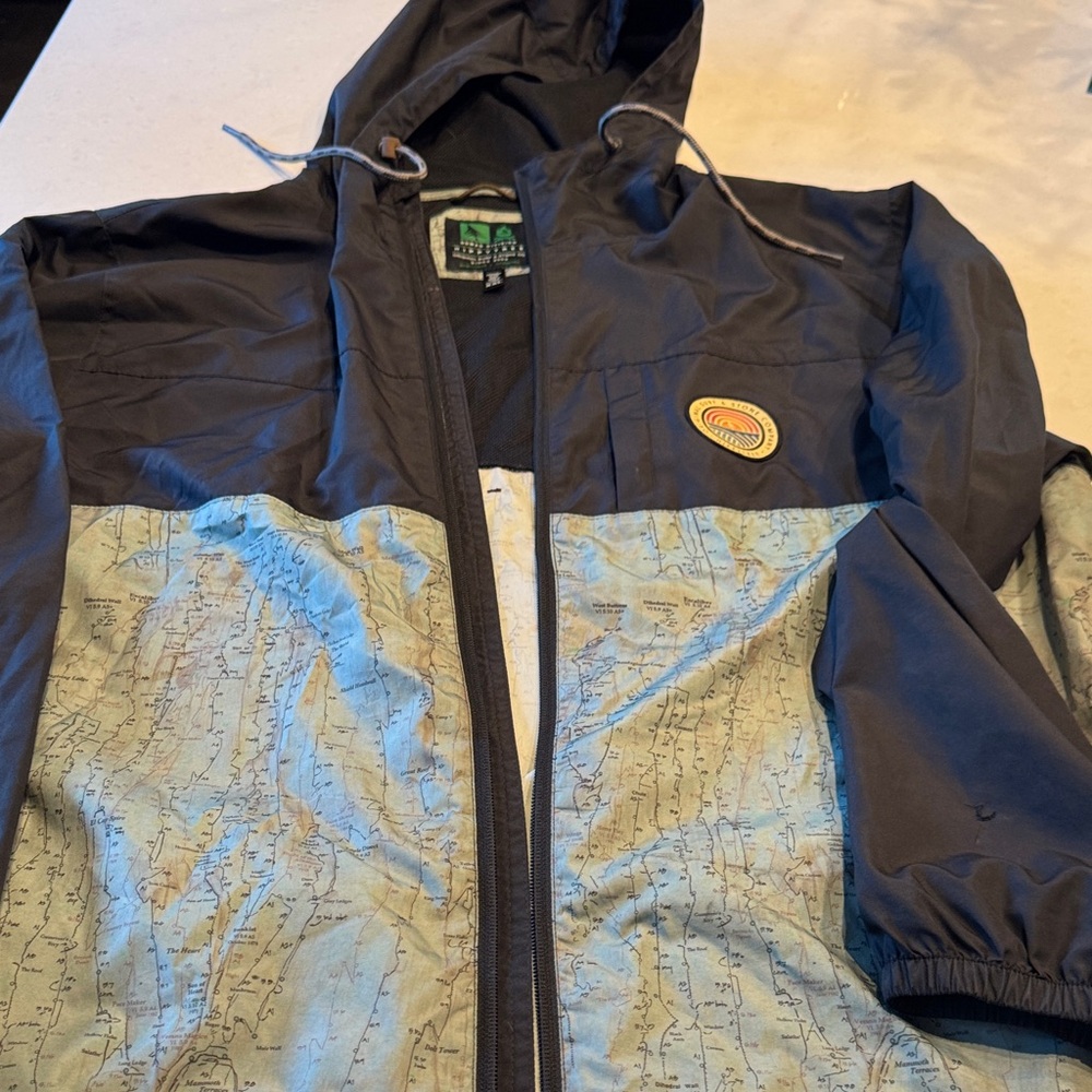 Black and Gray Windbreaker Jacket